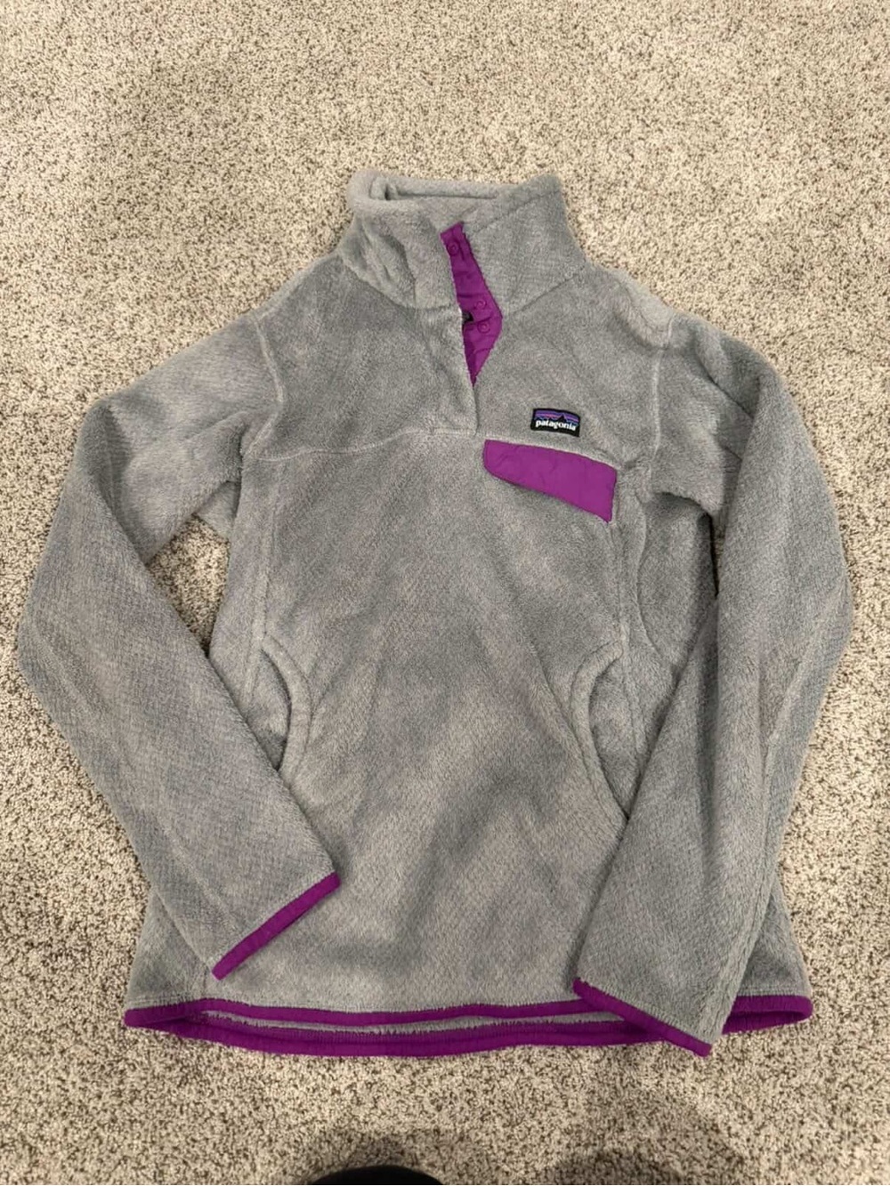 Patagonia Synchilla Snap-T Fleece Pullover Gray Purple XS